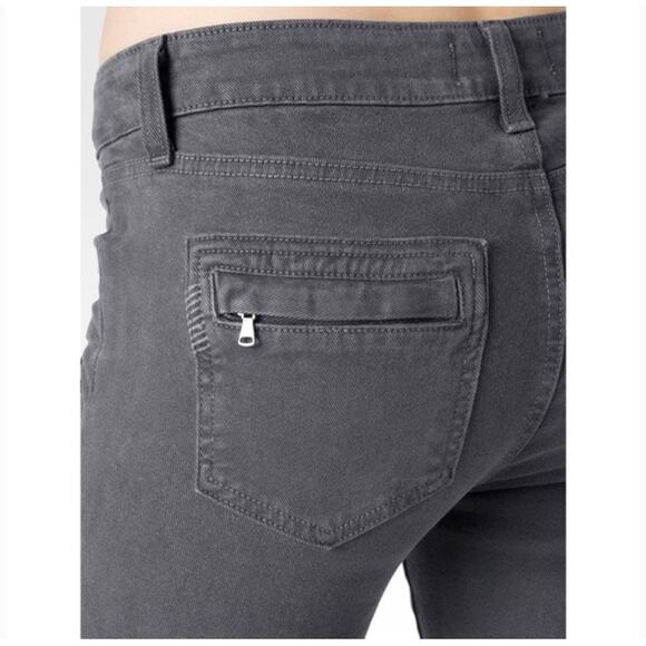 PAIGE Denim Marley Cargo Seam Detail Ankle Zip Jeans Pants Black Currant 25 x 30 - Picture 4 of 16